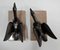 Patinated Metal and Marble Swan Bookends, 1930s-1940s, Set of 2 17
