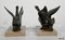 Patinated Metal and Marble Swan Bookends, 1930s-1940s, Set of 2, Image 16