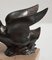 Patinated Metal and Marble Swan Bookends, 1930s-1940s, Set of 2 8