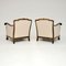 Antique Swedish Satin Birch Armchairs , Set of 2 11