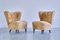 Swedish Lounge Chairs in Sheepskin and Ash Wood by Johannes Brynte, 1940s, Set of 2 1