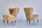 Swedish Lounge Chairs in Sheepskin and Ash Wood by Johannes Brynte, 1940s, Set of 2 15
