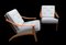 Teak and Boucle Lean Back Armchairs by Arne Hovmand Olsen for P. Mikkelsen, Set of 2, Image 3