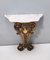 Vintage Italian Console with Portuguese Marble Top and Golden Plaster Frame, Image 5