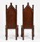 Antique Gothic Walnut Hall Chairs, 1850s, Set of 2 11