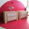 Postmodern Plaster and Pine Bedside Cabinets, USA, 1980s, Set of 2 4