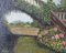 Neu San, The Flowered Bridge in the Garden, Huile sur Toile, Encadrée 2