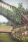 Neu San, The Flowered Bridge in the Garden, Huile sur Toile, Encadrée 5