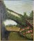 Neu San, The Flowered Bridge in the Garden, Oil on Canvas, Framed, Image 7