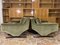 Mid-Century Italian Lounge Chairs in Olive Green Velvet by Franz Sartori for Flexform, Set of 2 8