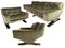 Mid-Century Living Room Set in Olive Green Color by Franz Sartori for Flexform, Set of 3 1