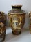 Large Antique Meiji Satsuma Moriage Vases and Burners, Japan, Set of 7 7