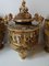 Large Antique Meiji Satsuma Moriage Vases and Burners, Japan, Set of 7, Image 8