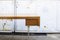 Large Italian Desk in Aluminium and Wood from Trau, 1960s 3