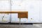 Large Italian Desk in Aluminum Wood and Glass from Trau, 1960s, Image 7