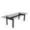 Glass Lc6 Dining Table from Cassina, Italy, 1980s, Image 1