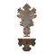 Baroque Style Mirror and Shelf, Italy, 1800s, Set of 2 1