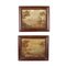 Landscape Compositions with Women, 20th-Century, Oil on Canvas, Framed, Set of 2 1