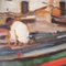 A. Guarino, Figuratives Gemälde mit Booten, Italien, 1929, Öl auf Holz, Gerahmt 3