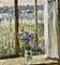 Georgij Moroz, Bleuets sur le rebord de la fenêtre, Peinture à l'Huile 1