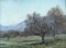 François-Armand Mauchain, Au pied du Salève avec vue sur le Mont Blanc, 1900, Oil Painting 1