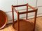 Mid-Century Danish Teak Serving Trolley with Tray, 1960s, Set of 2 3