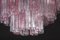 Italian Pink and Ice Color Murano Glass Tronchi Chandelier 14