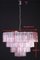 Italian Pink and Ice Color Murano Glass Tronchi Chandelier 16