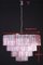 Italienischer Tronchi Kronleuchter aus Muranoglas in Rosa und Eis 16