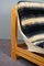 Vintage Danish Wood and Linen Lounge Chair, Image 9