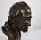 After J.A. Houdon, Voltaire Sculpture, 19th-Century, Bronze 10