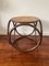 Vintage Bentwood & Wicker Stool in Style of Thonet 1