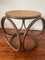 Vintage Bentwood & Wicker Stool in Style of Thonet 11