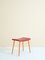 Vintage Red Wood Stool, 1950s 2