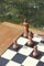 Tavolo da scacchi moderno in legno e acciaio, Francia, anni '50, Immagine 9