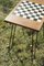 French Modern Chess Table in Wood and Steel, 1950s 6