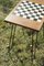 Tavolo da scacchi moderno in legno e acciaio, Francia, anni '50, Immagine 6