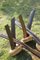 Brutalistischer französischer Stuhl aus Holz, Stroh & Eisen von Audoux Minet, 1950er 9