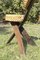 Silla brutalista francesa de madera, paja y hierro de Audoux Minet, años 50, Imagen 10