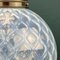 Lámpara colgante vintage esférica de cristal de Murano azul, años 70, Imagen 12