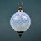 Vintage Blue Murano Sphere Ball Pendant Lamp, Italy, 1970s 13