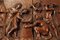 Chimenea francesa antigua esculpida de madera, Imagen 11