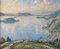 Dipinto con vista sul lago, olio su tela, con cornice, Immagine 1