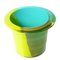 Clear Yellow Matt Lime and Matt Turquoise Babel L Ice Bucket by Gaetano Pesce for Fish Design, Image 2