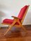 Fauteuil Mid-Century Rouge, Danemark, 1960s 11