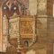 Borrani, Composizione interna di una chiesa, 1881, Acquarello su carta, Incorniciato, Immagine 3