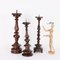 18th Century Woodrn Candleholders, Italy, Set of 6 2