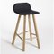 Low Back Black Leather Tria Stool by Colé Italia, Set of 2 3