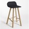 Low Back Black Leather Tria Stool by Colé Italia, Set of 2, Image 3