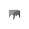 Grey and Smoked Oak Raf Simons Vidar 3 My Own Chair Footstool from By Lassen 1